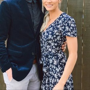 Maxi Wrap dress - Navy Floral